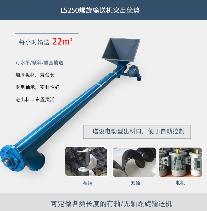 LS250螺旋輸送機突出優（yōu）勢