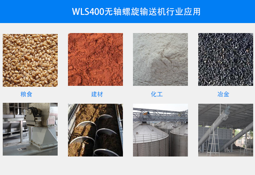 WLS400無（wú）軸螺旋輸送（sòng）機行業（yè）應用