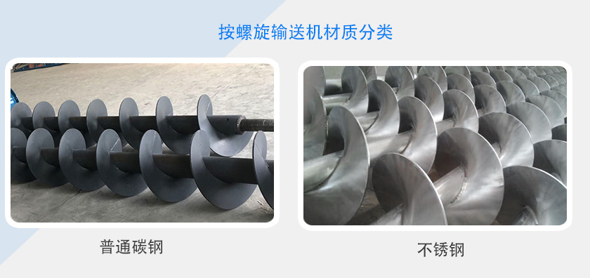 按螺旋輸送機材質分（fèn）類（lèi）