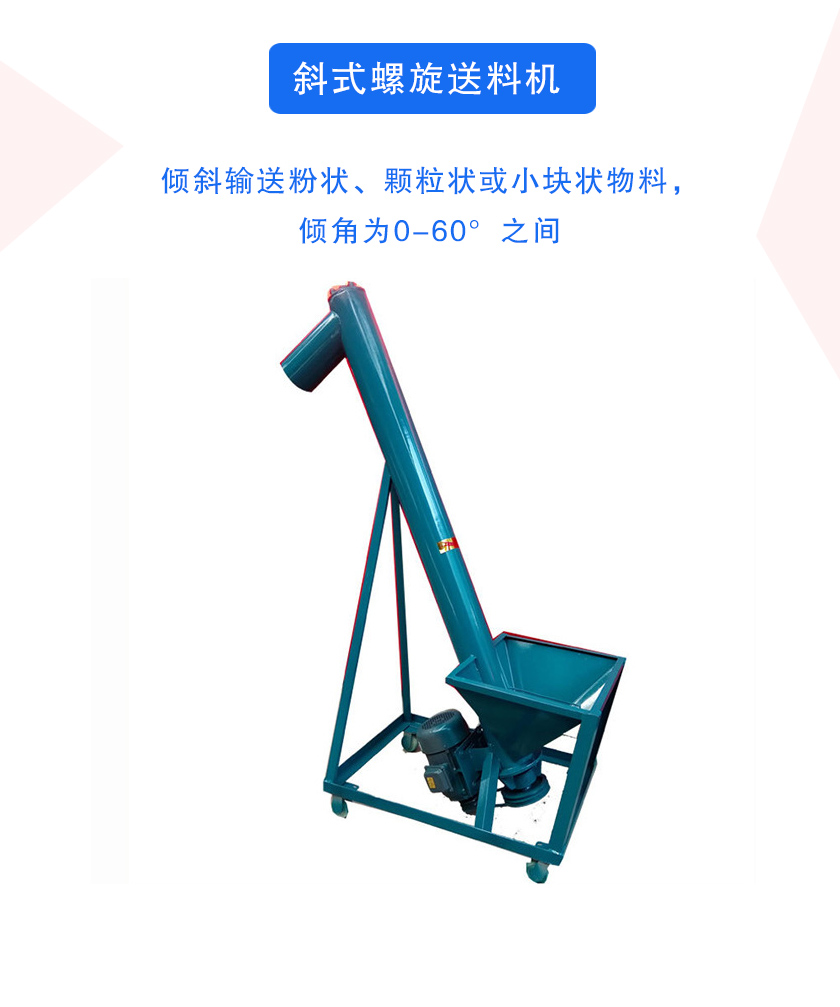 斜式（shì）螺旋送料機（jī）介紹