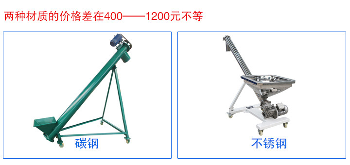 移動螺（luó）旋輸送機材質決定價格